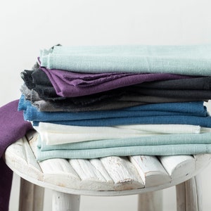 Naturally Dyed Hemp Fabric in vibrant colors by the yard, 58 inches wide, 200 GSM