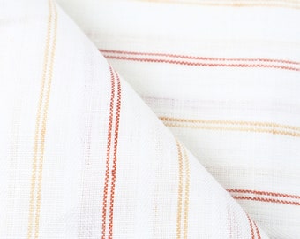Striped Yarn-Dyed Handloom Organic Linen, 58" inches wide, 155 GSM