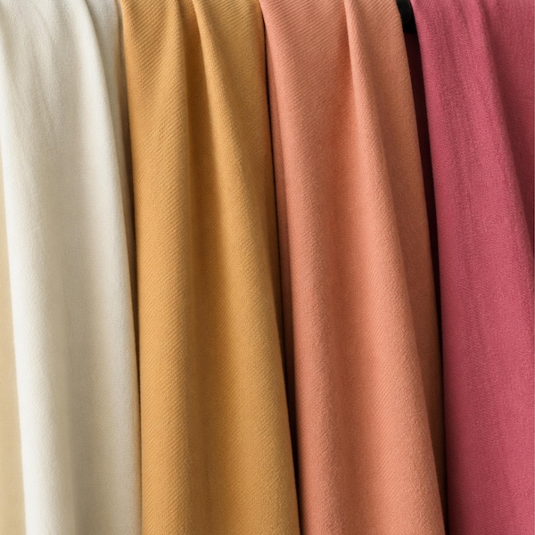 Merino Wool Twill Fabric By The Yard: 44" Wide, 110 GSM