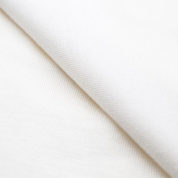 Dyeable Organic Bamboo Single Jersey Knit Fabric by the yard, 72" inches wide, 160 GSM, 5% Lycra Spandex