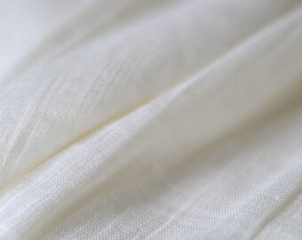 Handwoven Silk Linen Fabric, 128 GSM, 44" Wide