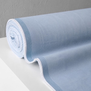 Pure Cotton Indigo Chambray Fabric by the yard | 54" Wide | 180 GSM