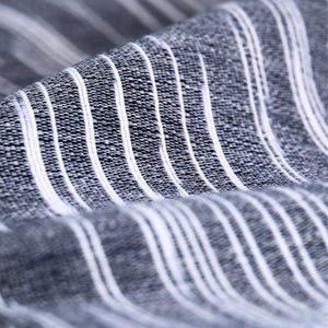 Indigo Handwoven Kasuri Fabric, 45" Wide, 300 GSM image 1