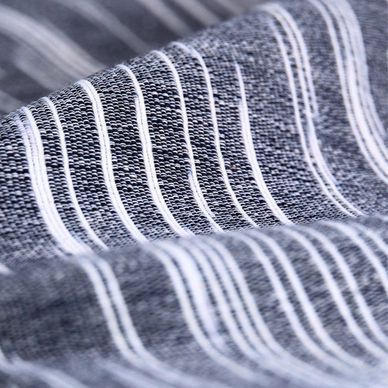 Indigo Handwoven Kasuri Fabric, 45" Wide, 300 GSM image 1