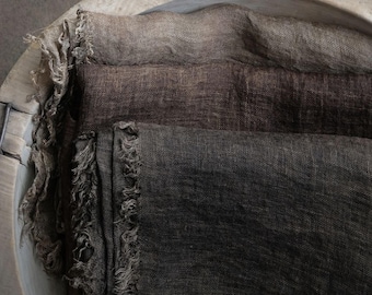 Naturally Dyed Linen Sheer Gauze Fabric, 54" Wide, 80 GSM