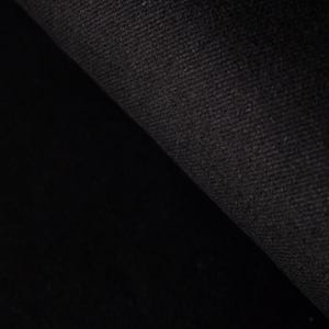 Puede incluir: Primer plano de una tela negra con una superficie texturizada. La tela est&aacute; doblada, revelando un &aacute;rea m&aacute;s oscura y sombreada. El material parece ser un tejido pesado, posiblemente mezclilla o un textil similar.