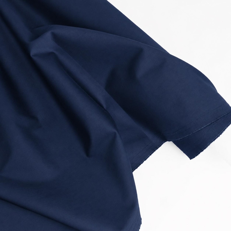 Cotton Poplin Fabric | White, Navy & Black | 58″ Wide, 180 GSM Indigo Blue