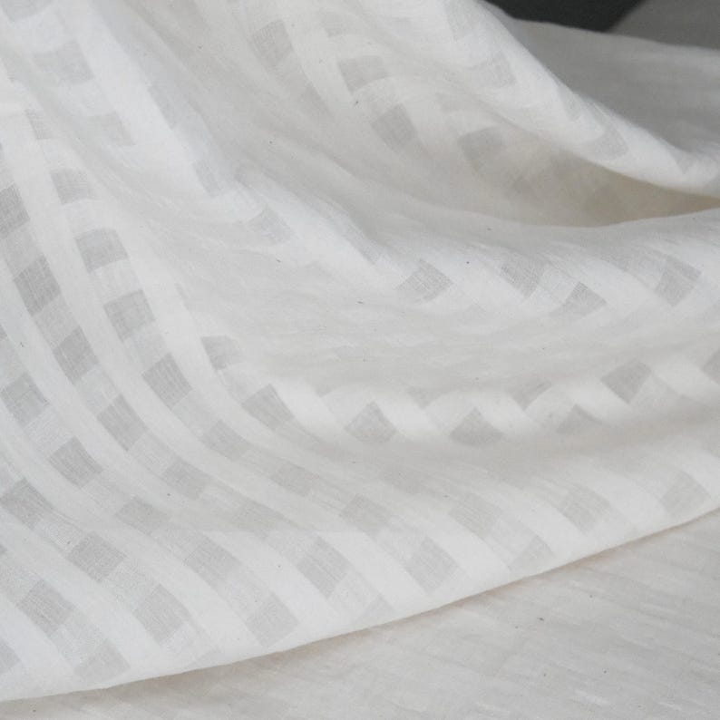 200-count Self-Checkered Bengal Muslin Cotton Fabric | 44" Wide | 90 GSM image 6