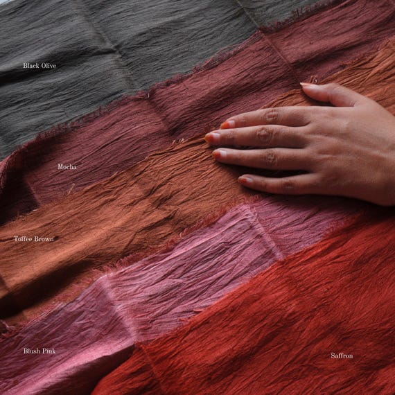 Raw Mulberry Dupion Silk Fabric | 44” Wide | 210 GSM | 26 Momme Silk