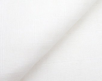 Handwoven Muslin weave Double cloth RFD Cotton Fabric by the yard, 58" inches wide, 114 GSM, 100% Organic Cotton, Certified Fabric, Dyeable