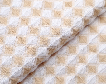 Organic Cotton Honeycomb Dobby Fabric by the yard, 60" inches wide, 190 GSM
