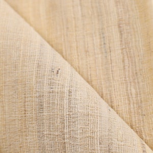 Naturally Beige Hand-woven Eri Peace silk by the yard, 44 inches wide, 252 GSM