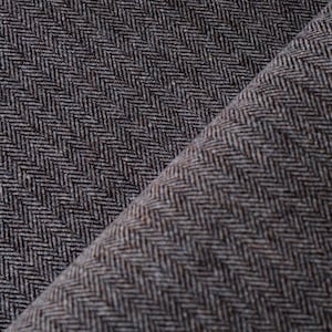 Yak Wool Herringbone Tweed Fabric by the yard: Brown, 58" Wide, 373 GSM image 3