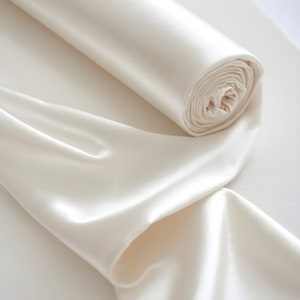Tissu en soie Mashru Eri par mètre, 44 pouces de large, 268 g/m², satin de soie lux végétalien