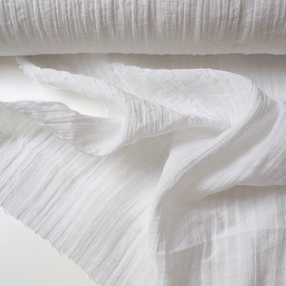 Bio Baumwolle Seer-Sucker Stoff Meterware 56 cm breit 120 G-/M