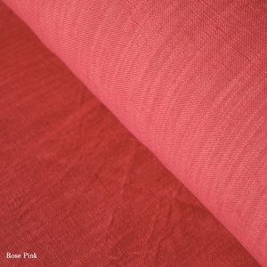 Handvävt tyg av brännässlor: Växtfärgad textil, 120 cm bred, 320 gsm Rose Pink
