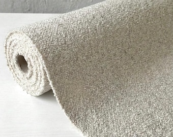 Tela de bouclé de lana de yak cruda cortada a medida: Telar manual de 112 cm de ancho, 370 g/m²