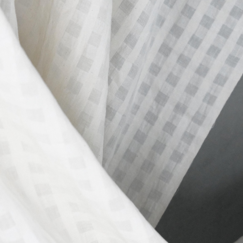 200-count Self-Checkered Bengal Muslin Cotton Fabric | 44" Wide | 90 GSM image 7