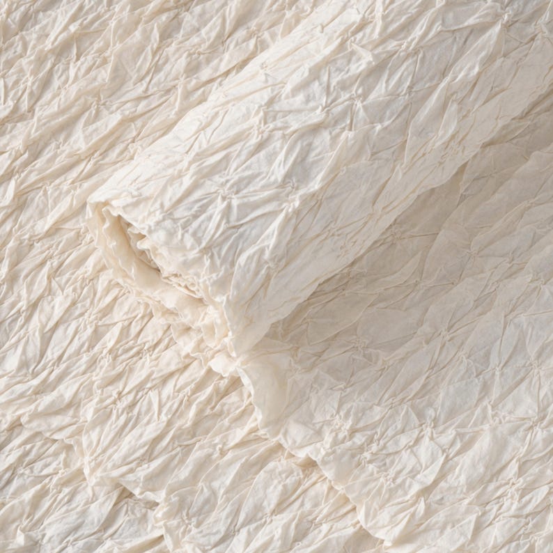 Textured Tufted Cotton Fabric, Manually Stitched | 18" Wide | 200 GSM image 1