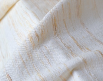 Handwoven Eri Silk Fabric by the Yard | Natural Ivory Peace Silk | 44” Wide | 240 GSM