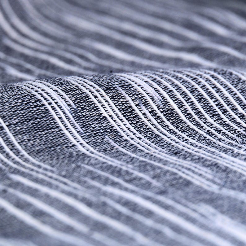 Indigo Handwoven Kasuri Fabric, 45" Wide, 300 GSM image 6
