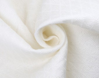 Extra Wide Hemp Dobby Dyeable fabric, 116" inches wide, 160 GSM