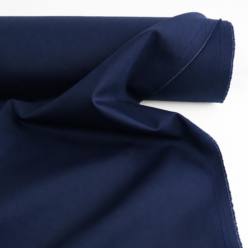 Cotton Poplin Fabric | White, Navy & Black | 58″ Wide, 180 GSM image 7