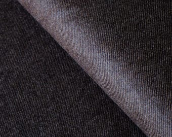 Deep Brown Yak Wool Twill Tweed Fabric, 58" wide, 373 GSM