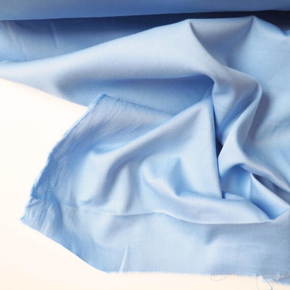 Bio Baumwollköper Stoff: Navy Baby Blau, 148 cm breit, 180 g/m²