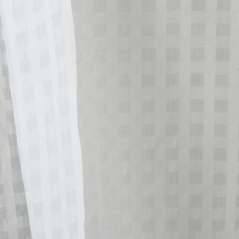 200-count Self-Checkered Bengal Muslin Cotton Fabric | 44" Wide | 90 GSM image 2