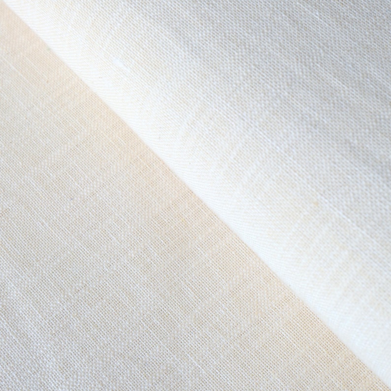 Handvävt tyg av brännässlor: Växtfärgad textil, 120 cm bred, 320 gsm Vit