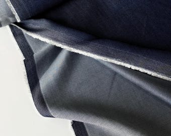 Tencel™ - Linen Denim Fabric, Navy Blue, 125 GSM Lightweight Twill, 54" inches wide