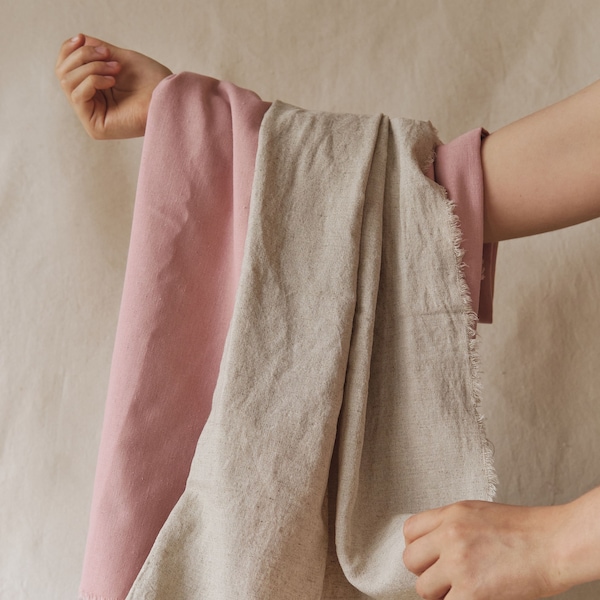 Tela de cáñamo teñida, 147 cm de ancho, 230 g/m²