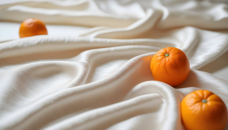 Vegan Orange Peel EPFC certified Cellulosic Fabric by the yard, 44 inches wide, 92 GSM image 3