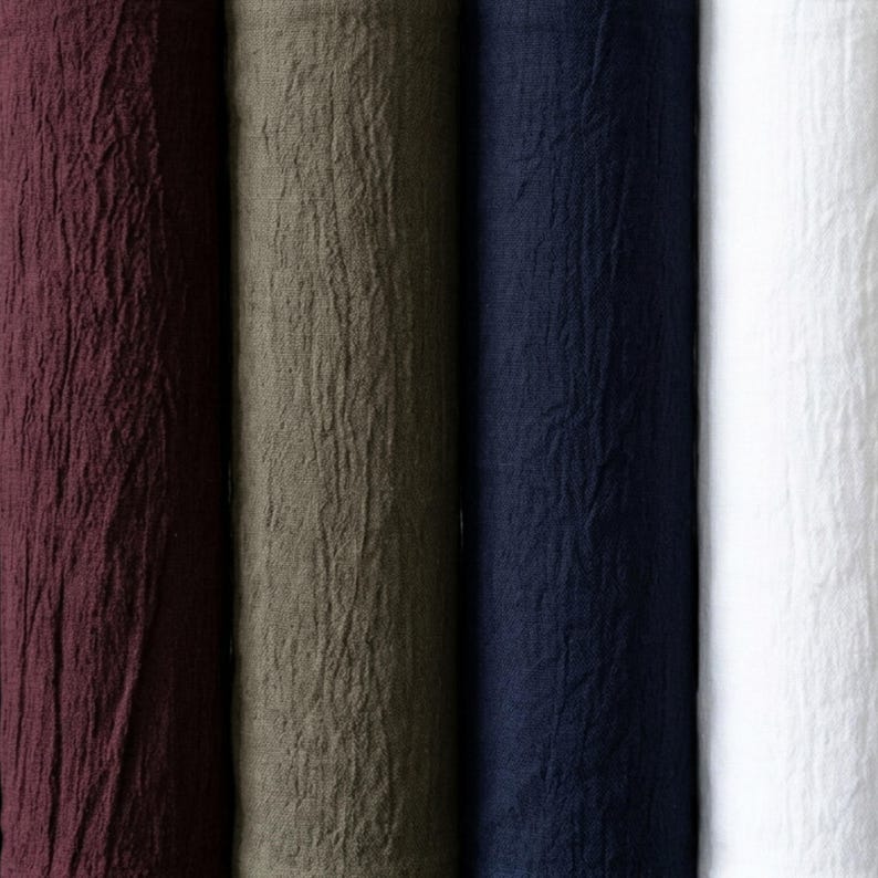 Linen-Merino Wool Spandex Stretch Fabric, 38" Wide, 260 GSM (2-Way Stretch) image 1