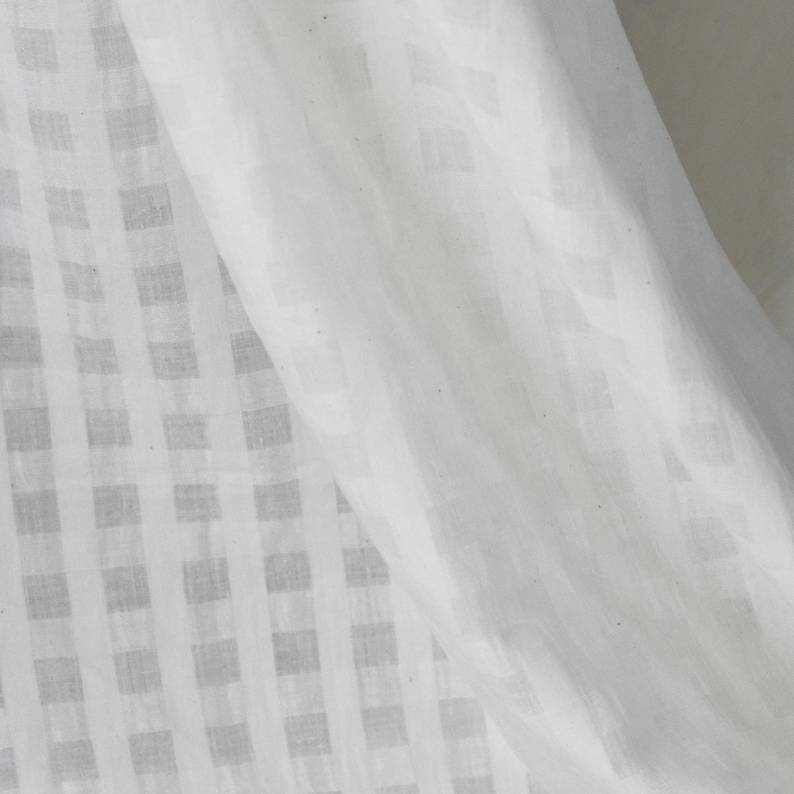 200-count Self-Checkered Bengal Muslin Cotton Fabric | 44" Wide | 90 GSM image 5