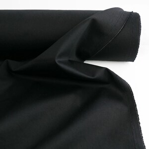 Cotton Poplin Fabric | White, Navy & Black | 58″ Wide, 180 GSM Coal Black