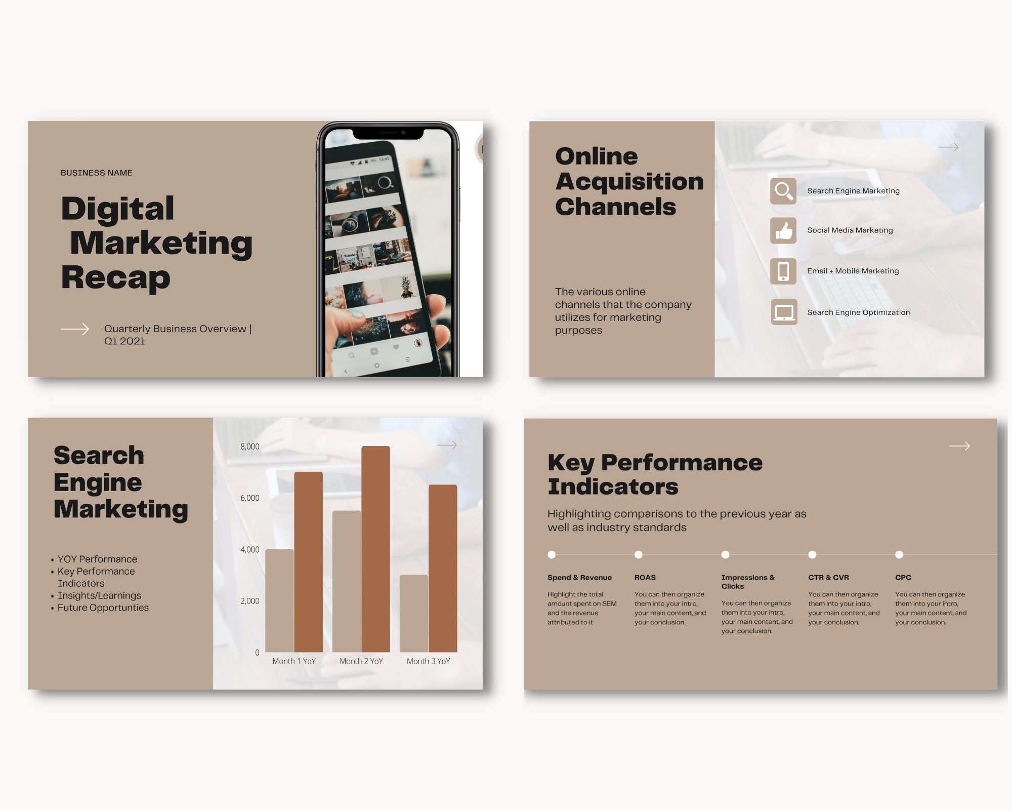 Digital Marketing Presentation Template - Etsy