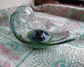 Murano Aladdin lamp style art glass trinket bowl. 1960s
