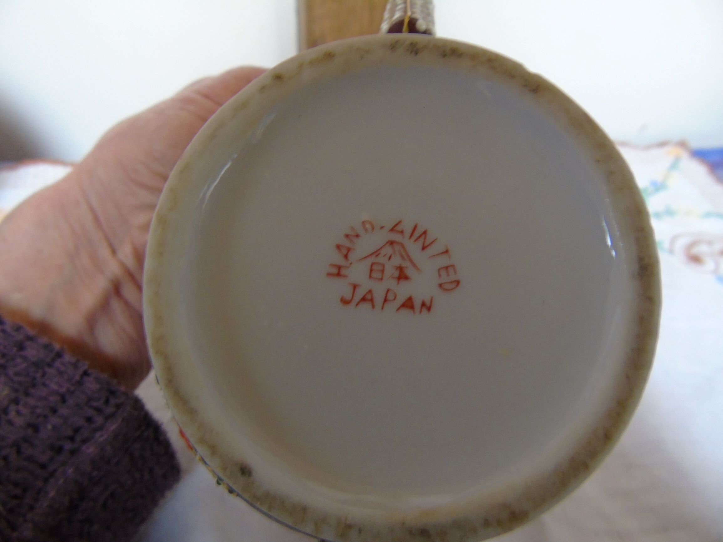 Hand Painted Japanese Dragon Three Piece Tea Set. Tea Pot