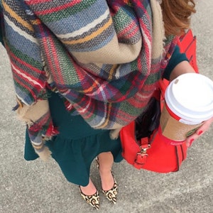 Limited Time Offer QUALITY Multi-Colored Plaid Tartan Blanket Scarf, Oversized Scarf, Large Scarf | Gift For Her | Bridesmaid Gift