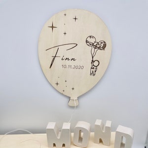 Personalized balloon wall sign, name sign, door sign, children&#39;s room decoration