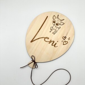 Personalized wall sign balloon, name plate, door sign, children&#39;s room decoration