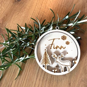 Personalized Christmas Tree Pendant, Christmas, Wooden Christmas Decorations, Personalized Pendant