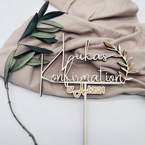 Cake topper &quot;Confirmation&quot; | Communion | Confirmation | Baptism | School enrollment