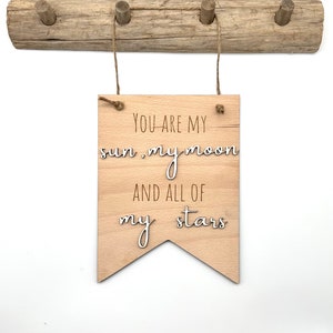 Door sign children&#39;s room, wooden children&#39;s room decoration, pennant
