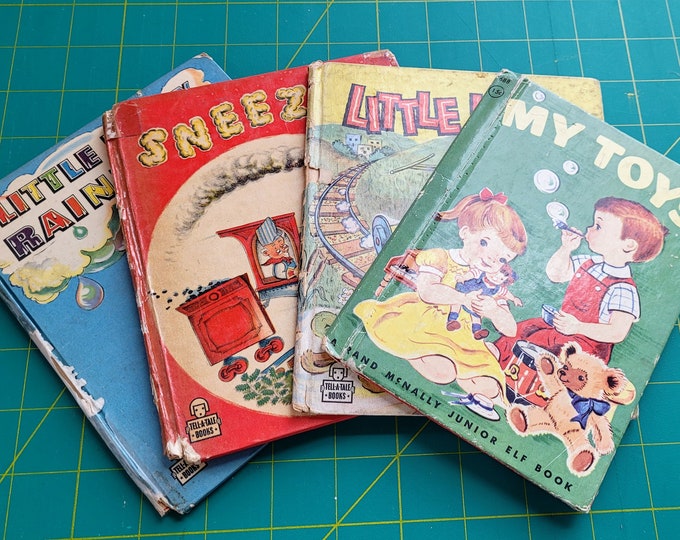 4 Vintage Children's Book Covers to Make a Junk Journal, Paper Craft