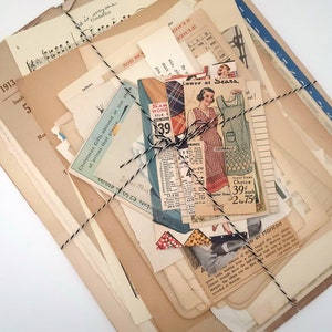 Lg. Bundle Pack Kit 50+ Vintage Antique Book Pages & Ephemera for Junk Journaling, Scrapbooking, Smash Journals and Papercraft Projects