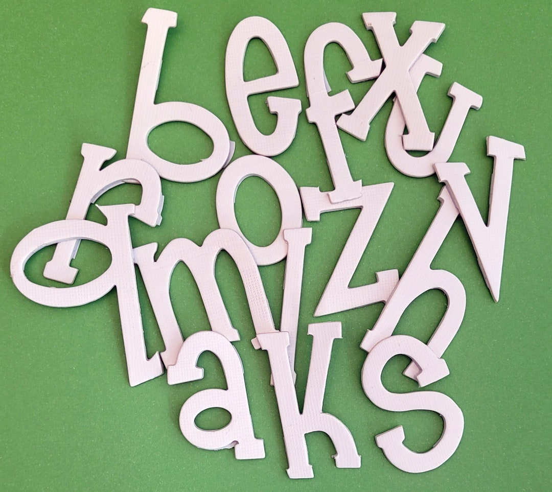 Chip Chatter White 2.5 Chipboard Letters Self Adhesive Etsy