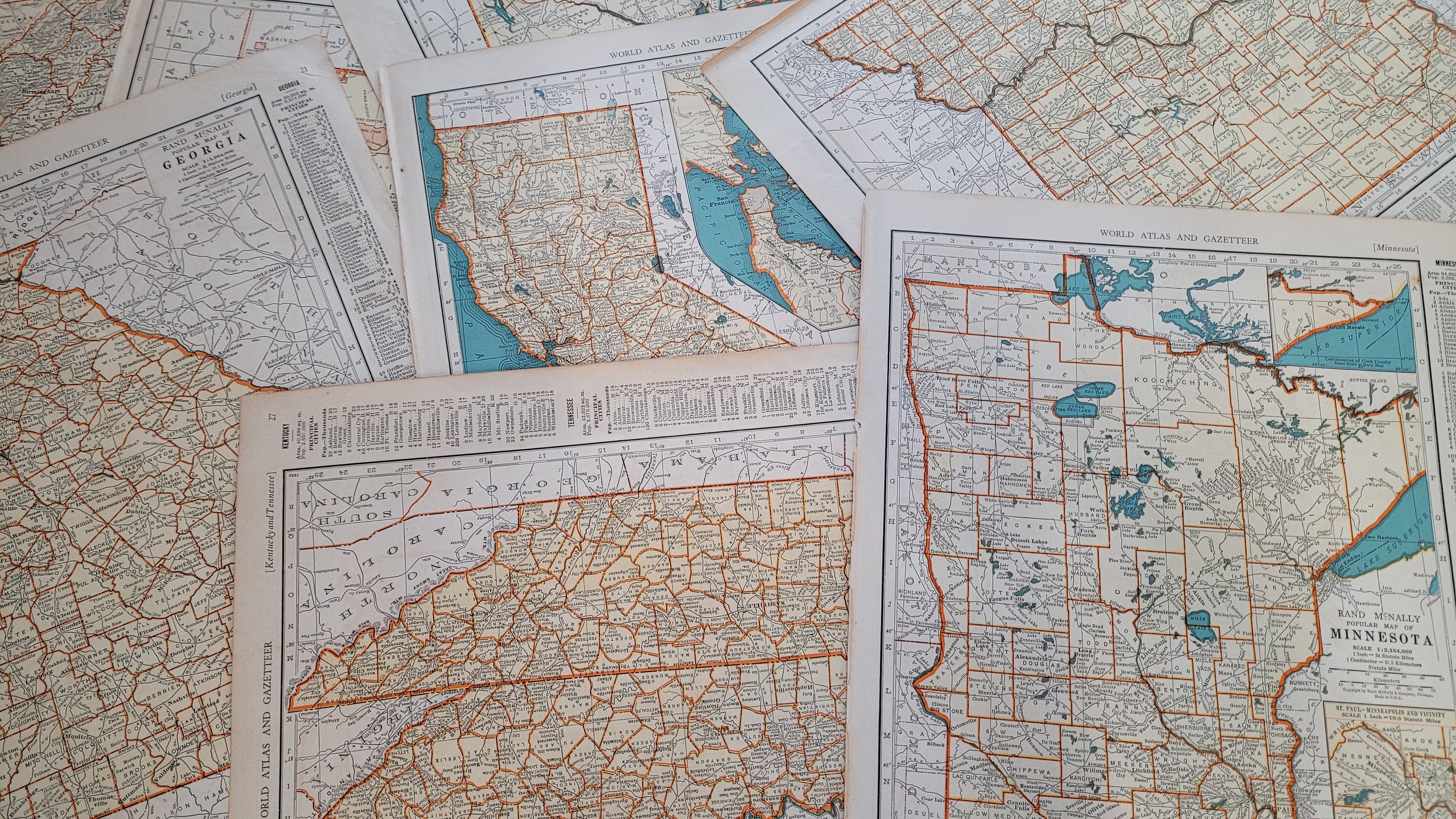 Carte Ancienne De Floride 1931 – Reproduction Art Mural Vintage (toile/papier)